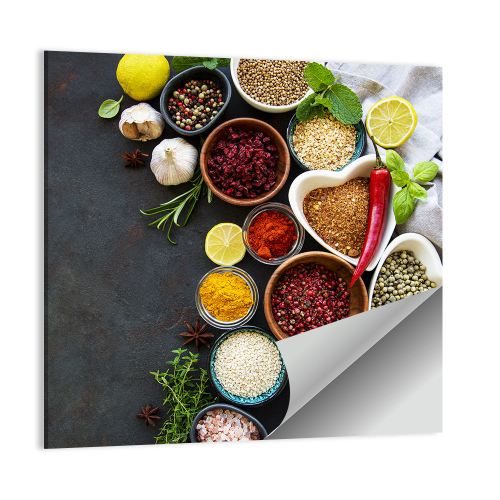 Heart-shaped Spice Bowls Still Life Wall Art