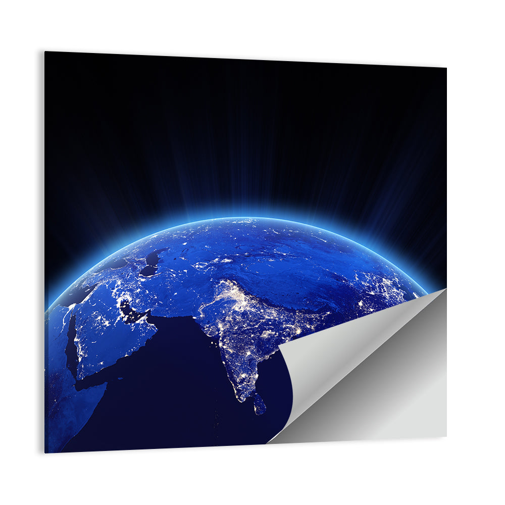 India at Night from Orbit Wall Art