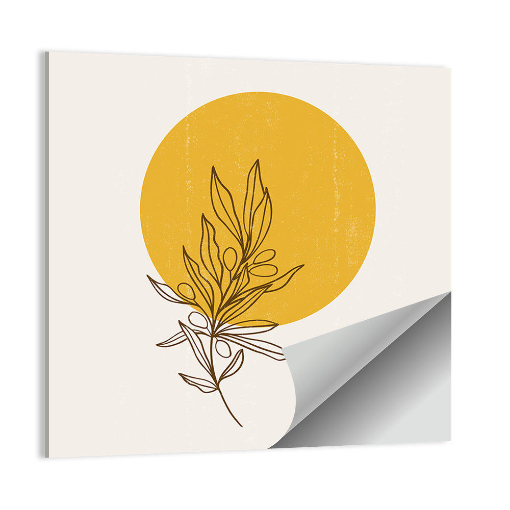 Olive Branch Sun Line Wall Art