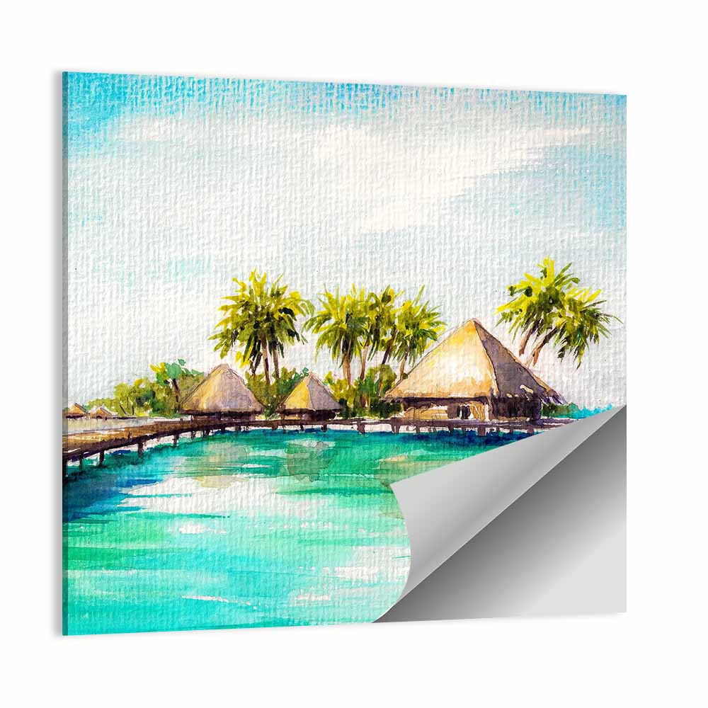 Overwater Bungalows Wall Art
