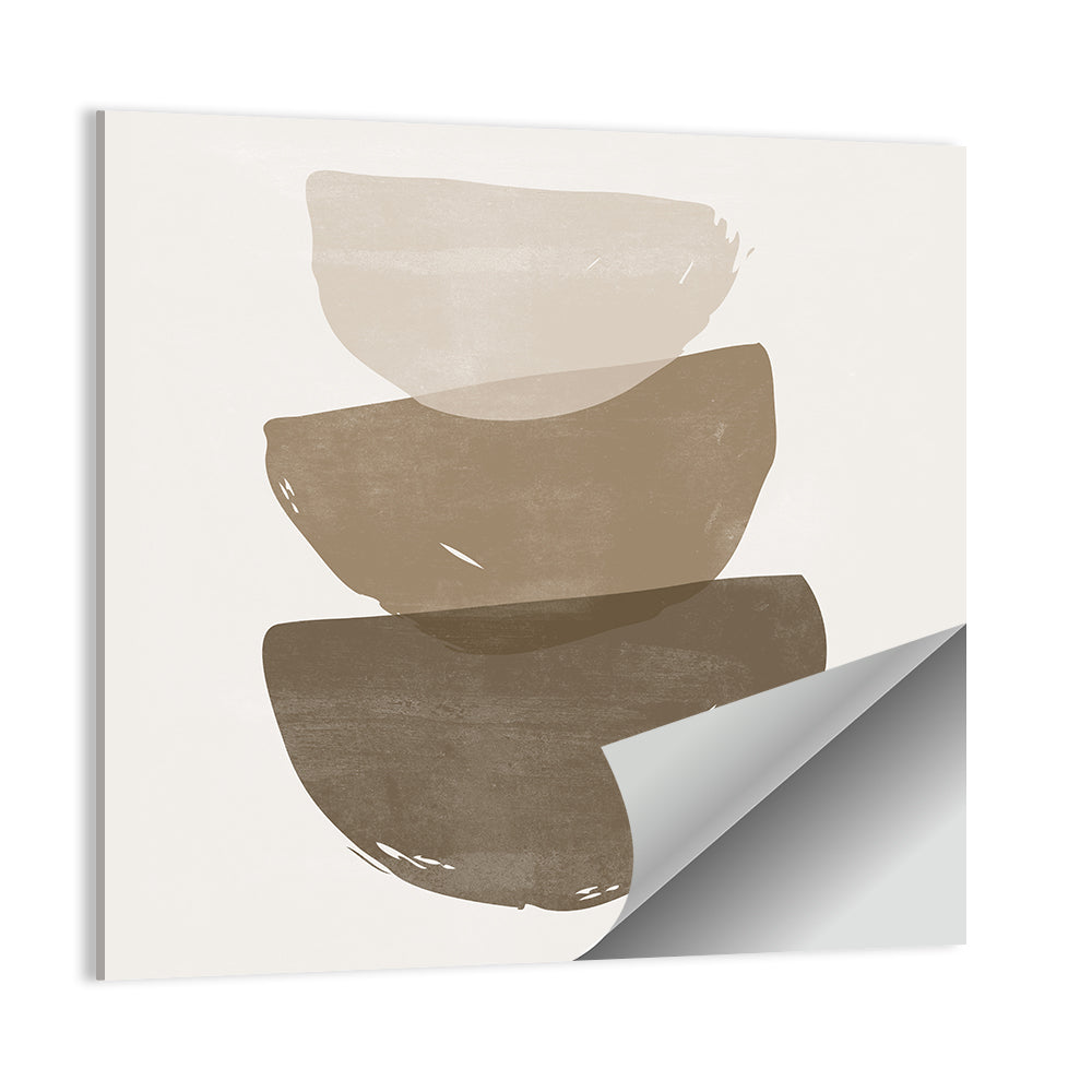 Sun and Moon Stacked Shapes Wall Art