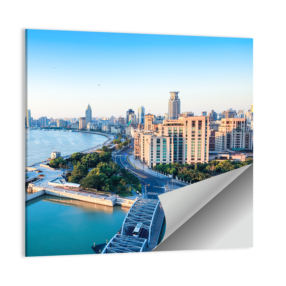 Huangpu River Shanghai Skyline Wall Art