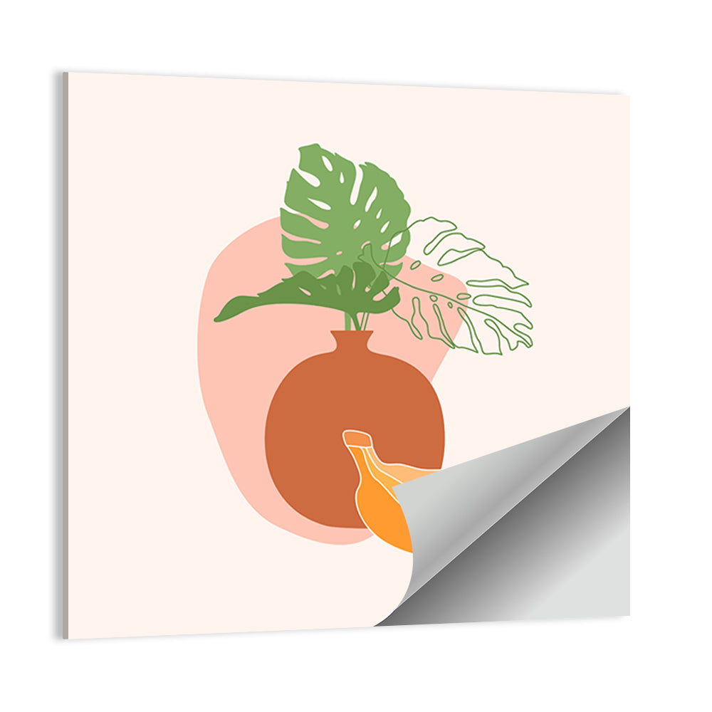 Monstera and Bananas Still Life Wall Art
