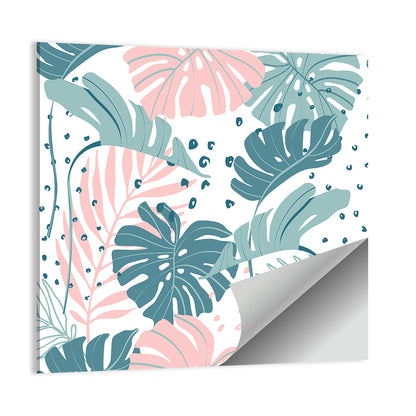 Minimal Tropical Leaf Pattern Wall Art