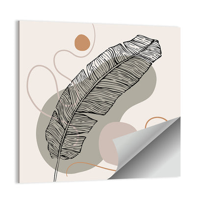 Minimalist Leaf Illustration Wall Art