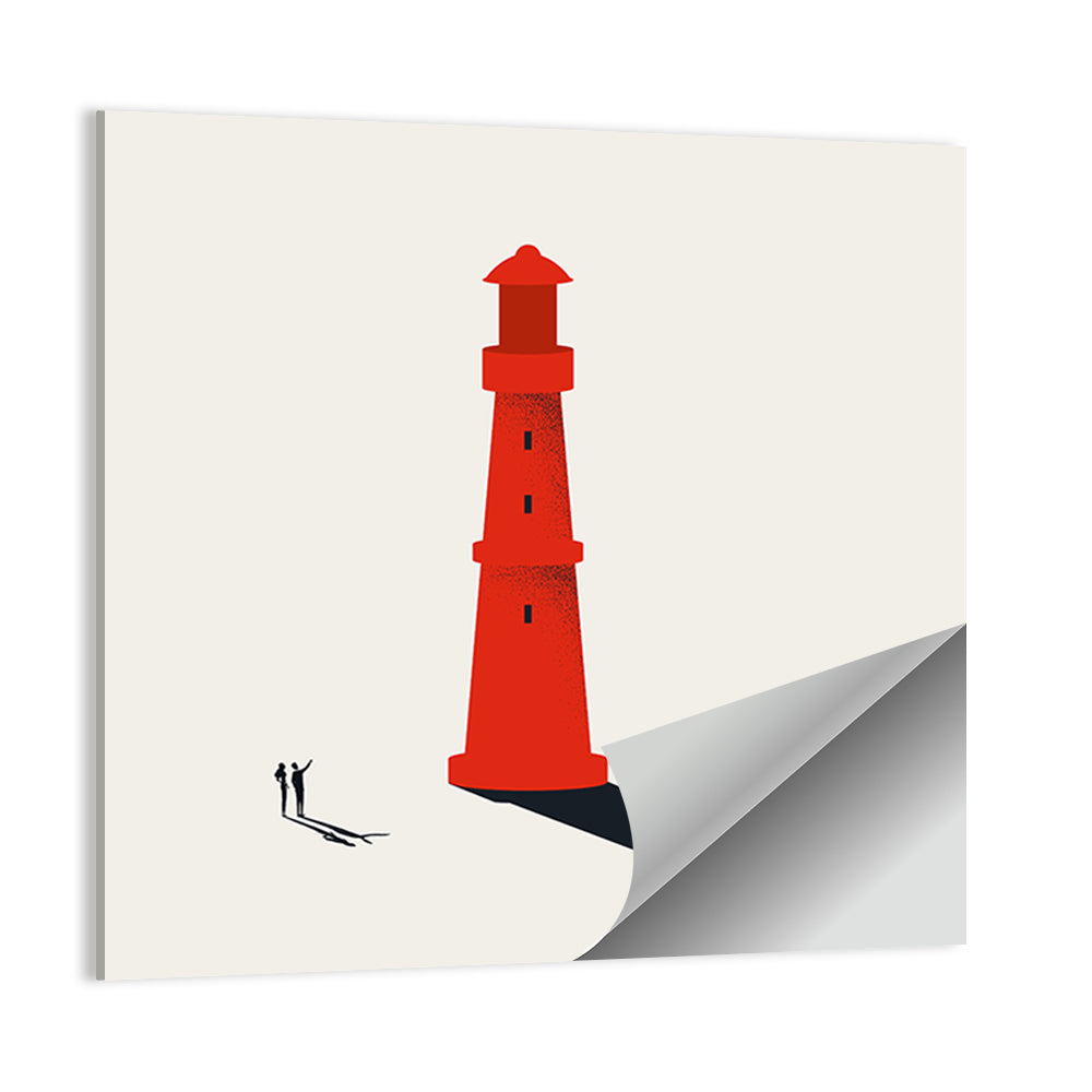 Red Lighthouse Vision Wall Art