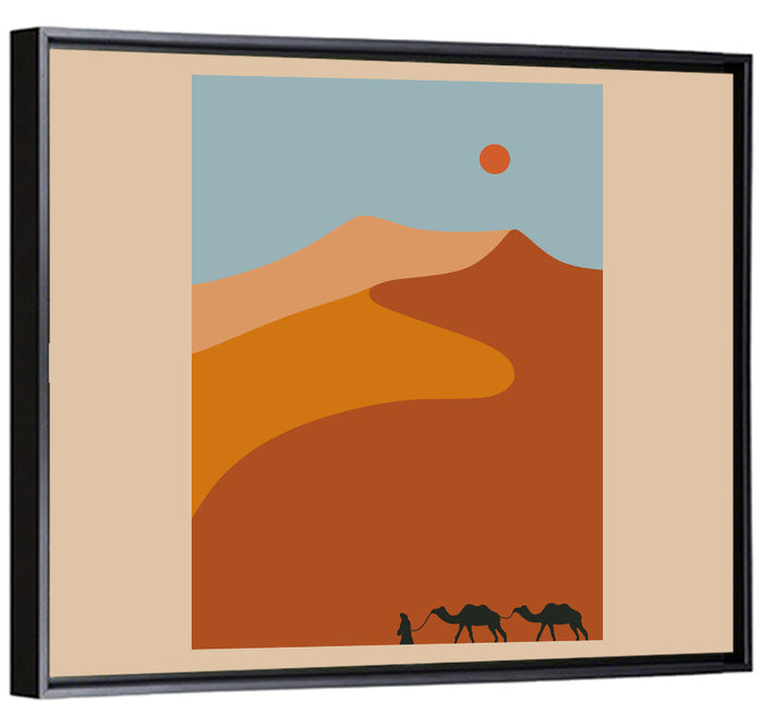 Desert Minimal Ii Wall Art as a framed canvas