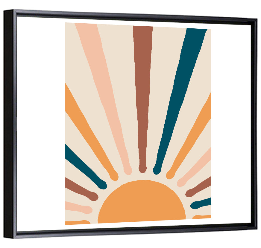 Boho Sunburst Abstract Wall Art