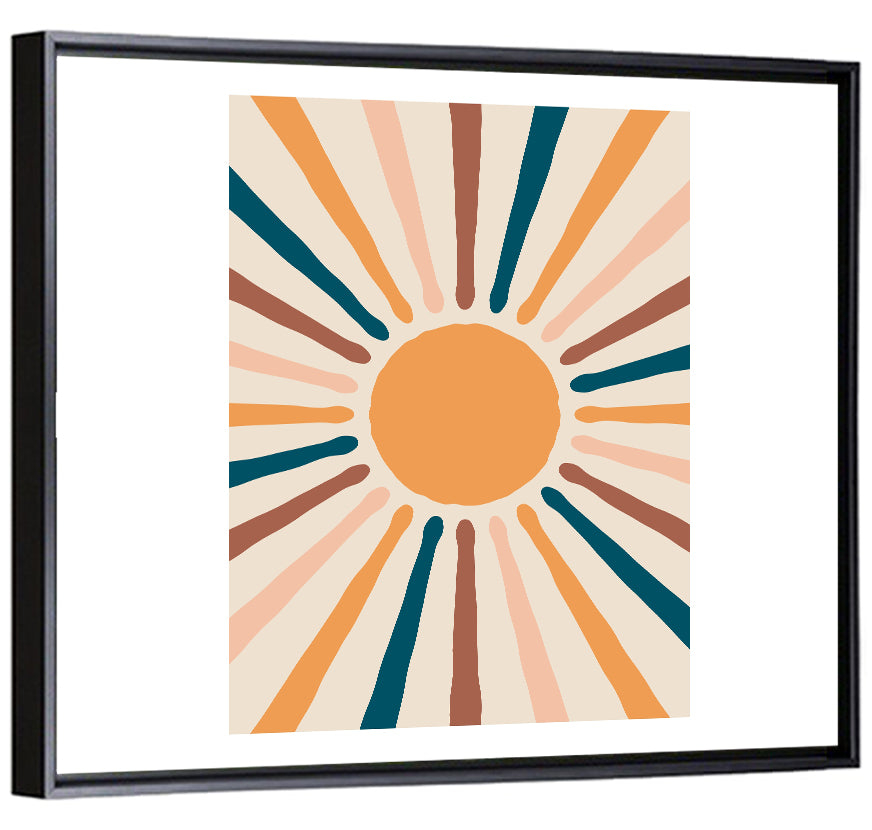 Boho Sunburst Abstract Wall Art