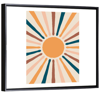 Boho Sunburst Abstract Wall Art