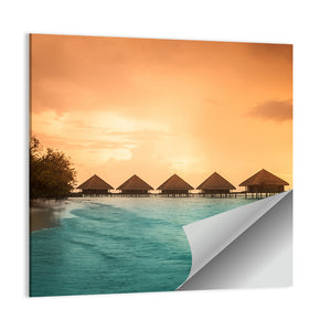 Over Water Bungalows In Bora Bora Wall Art