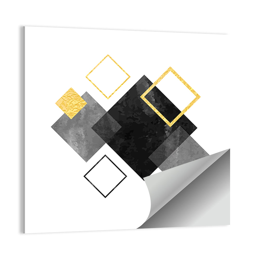 Layered Squares Composition Wall Art