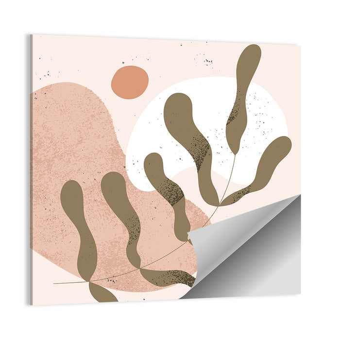 Asymmetrical Botanical Branch Wall Art as a poster print