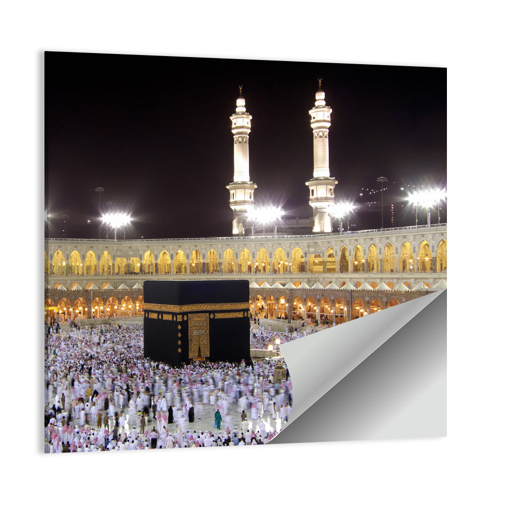 Night Gathering at the Kaaba Wall Art