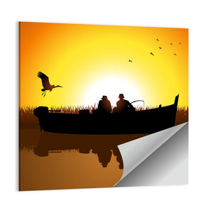 Fishing On The Lake Wall Art