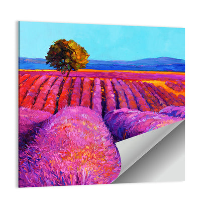 Impressionist Lavender Field Wall Art