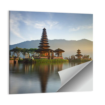 Ulun Danu Beratan Temple at Sunrise Wall Art