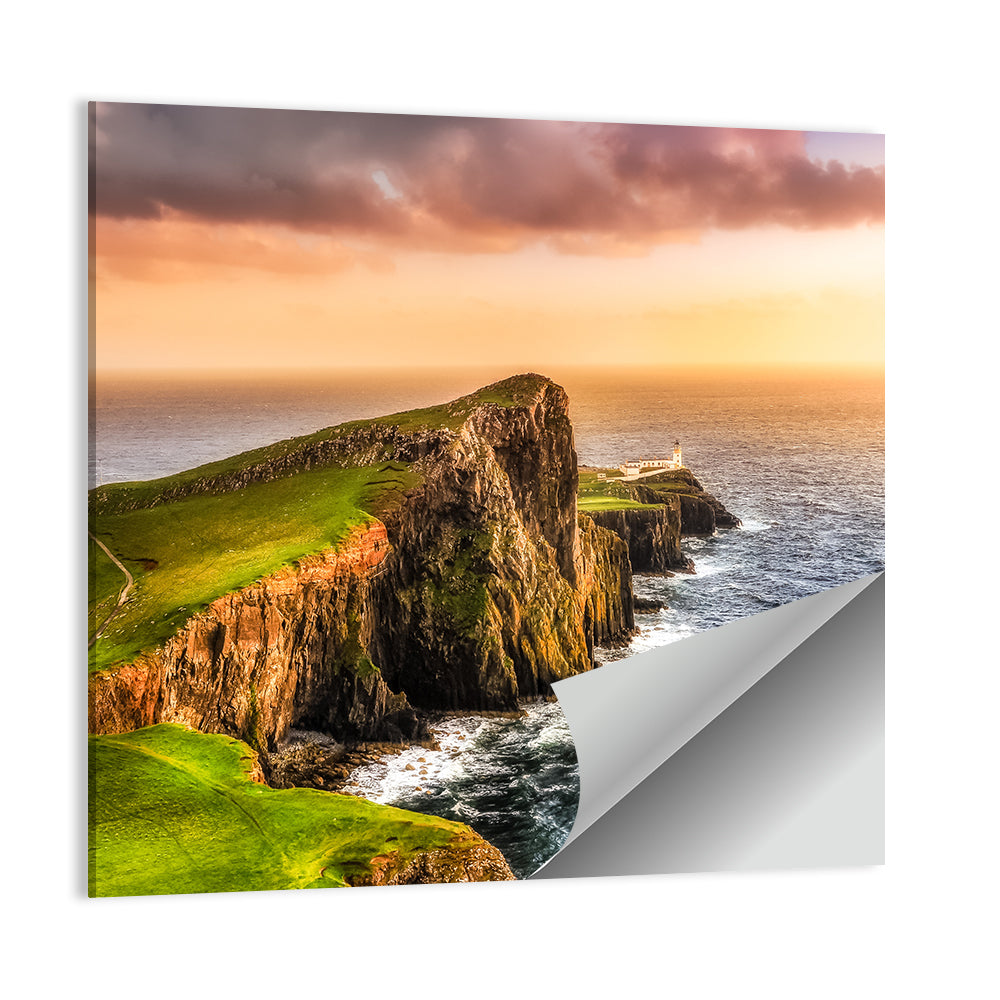 Sunset at Neist Point Lighthouse Wall Art