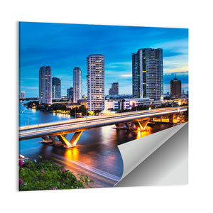 Chao Phraya River In Bangkok Thailand Wall Art