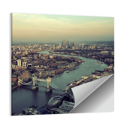Aerial View of Tower Bridge Wall Art