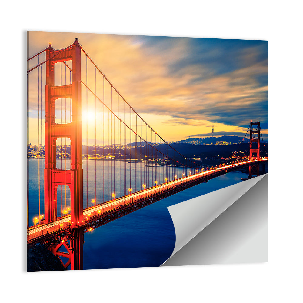 Sunrise Over Golden Gate Bridge Wall Art