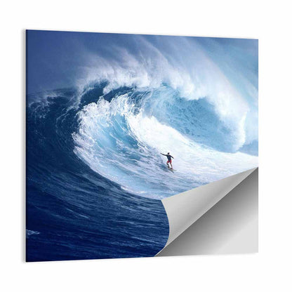 Surfer in Barrel Wave Wall Art