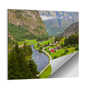 Flam Village Norway Wall Art