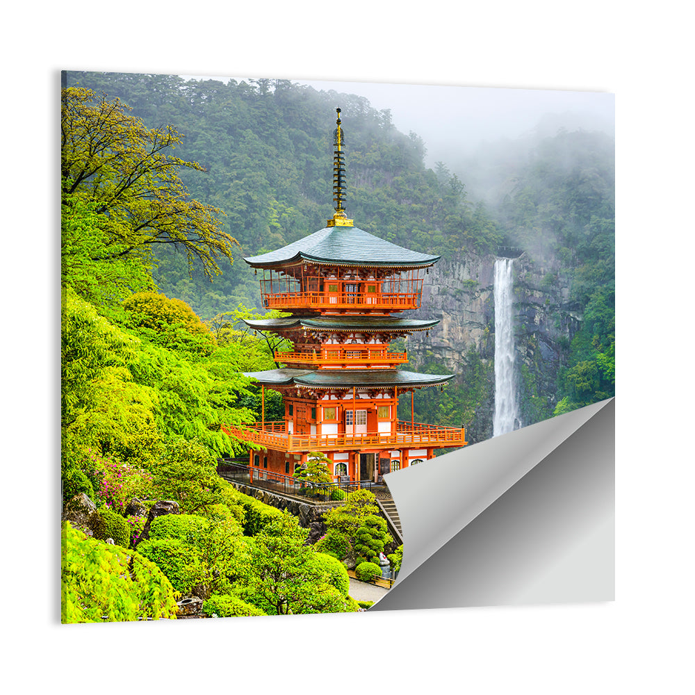 Seiganto-ji Pagoda at Nachi Falls Wall Art