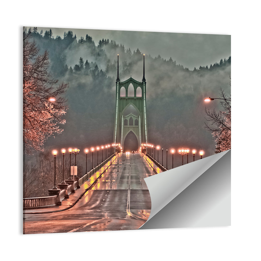 St. Johns Bridge at Dusk Wall Art