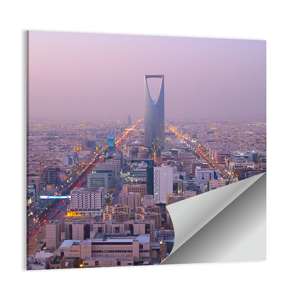 Kingdom Centre Riyadh at Dusk Wall Art