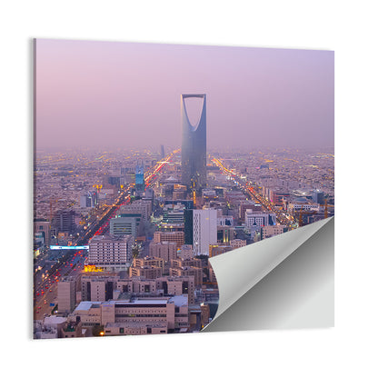 Kingdom Centre Riyadh at Dusk Wall Art