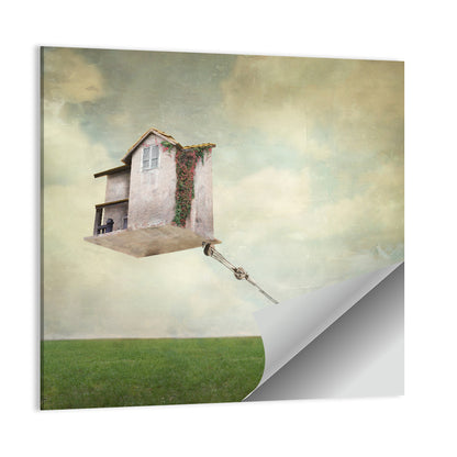 Floating House with Pulley Wall Art