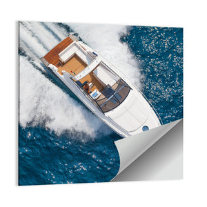 Motor Yacht From Top Wall Art