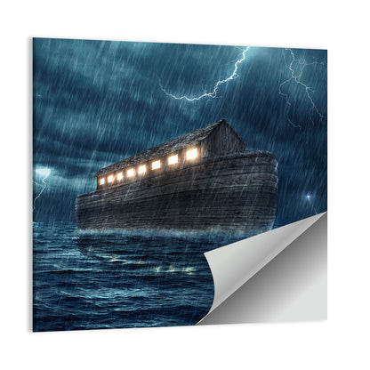 Noah's Ark in Lightning Storm Wall Art