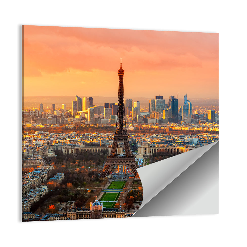 Eiffel Tower at Golden Twilight Wall Art