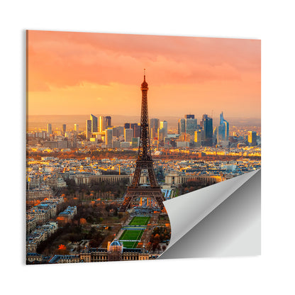 Eiffel Tower at Golden Twilight Wall Art