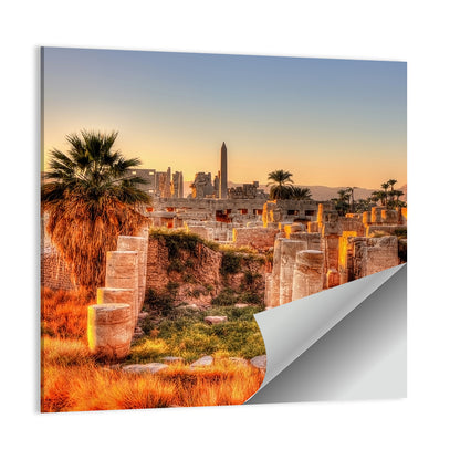 Karnak Temple at Golden Dusk Wall Art