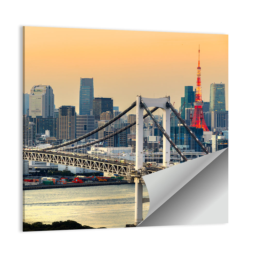 Rainbow Bridge and Tokyo Tower Skyline Wall Art
