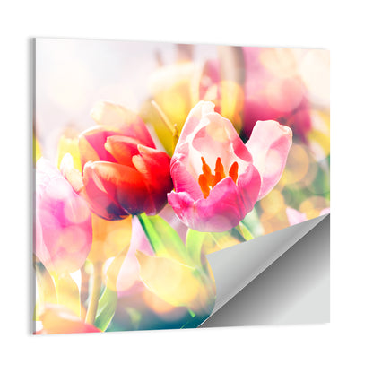 Vibrant Spring Tulips Close Up Wall Art
