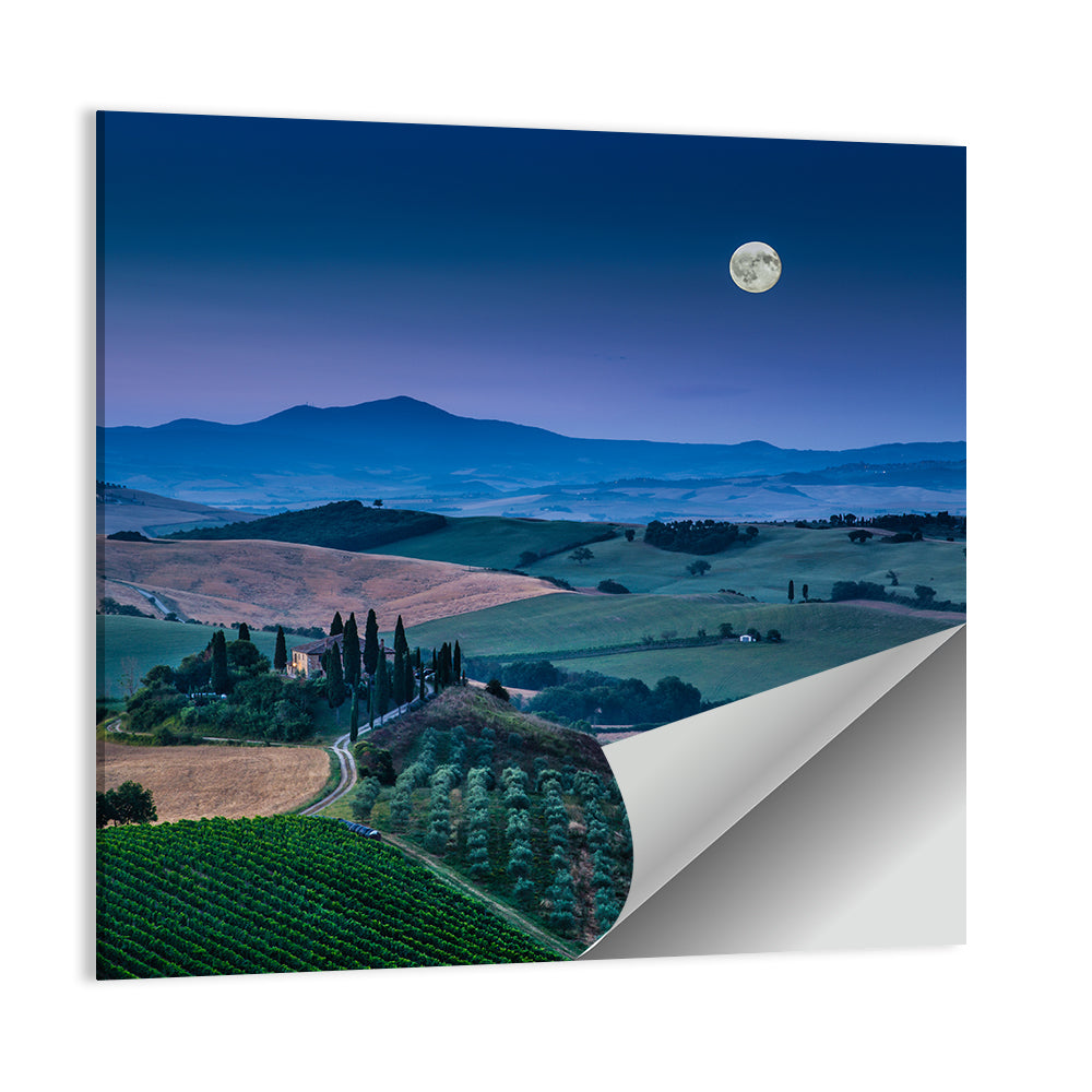 Moonlit Tuscan Hills Wall Art