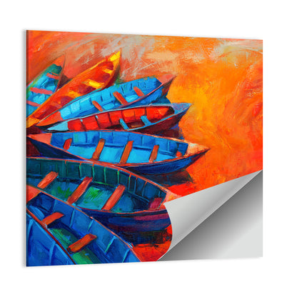 Harbor Boats at Sunset Wall Art