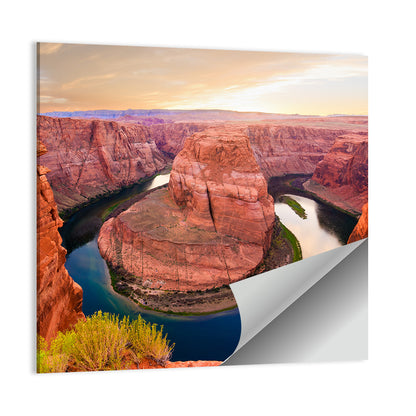 Horseshoe Bend at Golden Hour Wall Art