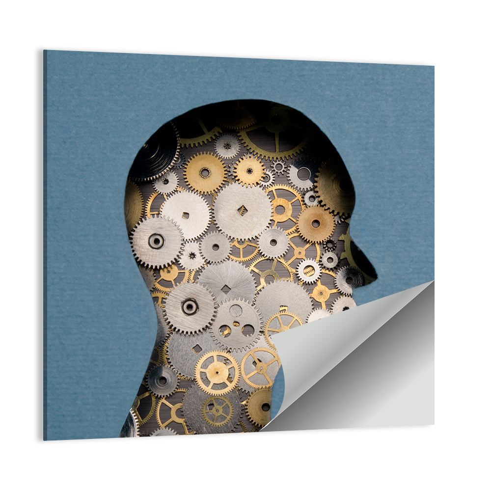 Mechanical Mind Silhouette Wall Art