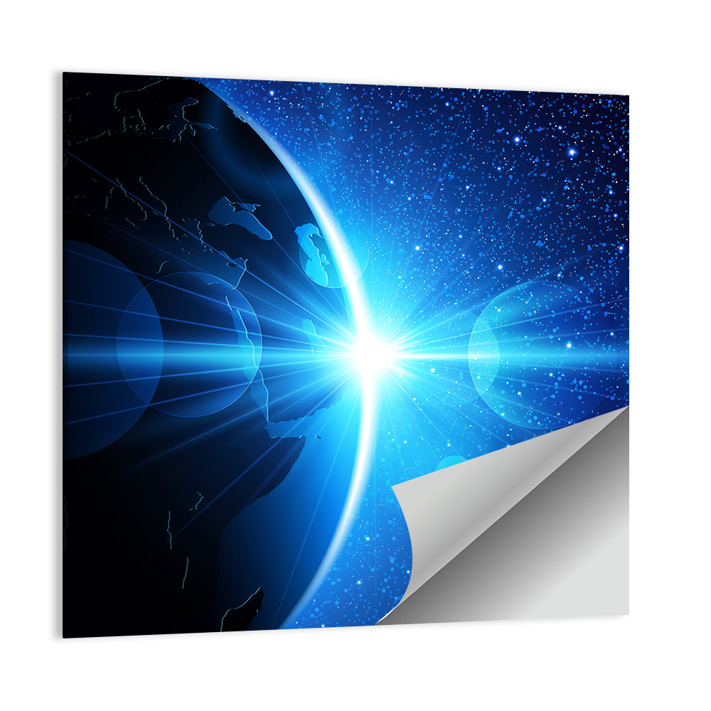 Earth Horizon at Sunrise Wall Art