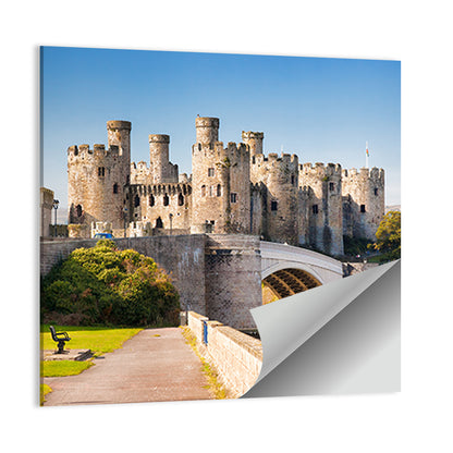 Conwy Castle and Arched Bridge Wall Art