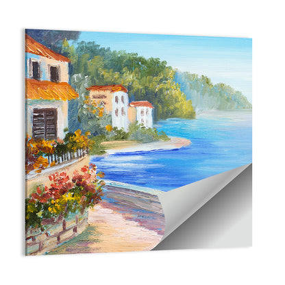 Rest Houses Near Sea Wall Art