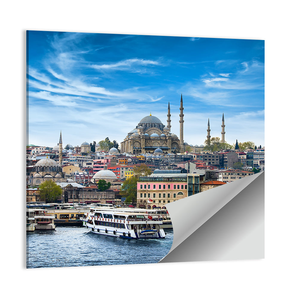 Istanbul Skyline with Suleymaniye Mosque Wall Art