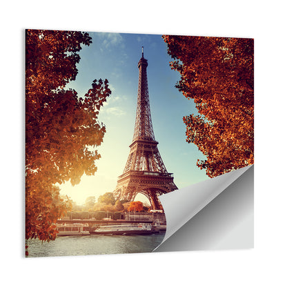Autumn Seine with Eiffel Tower Wall Art