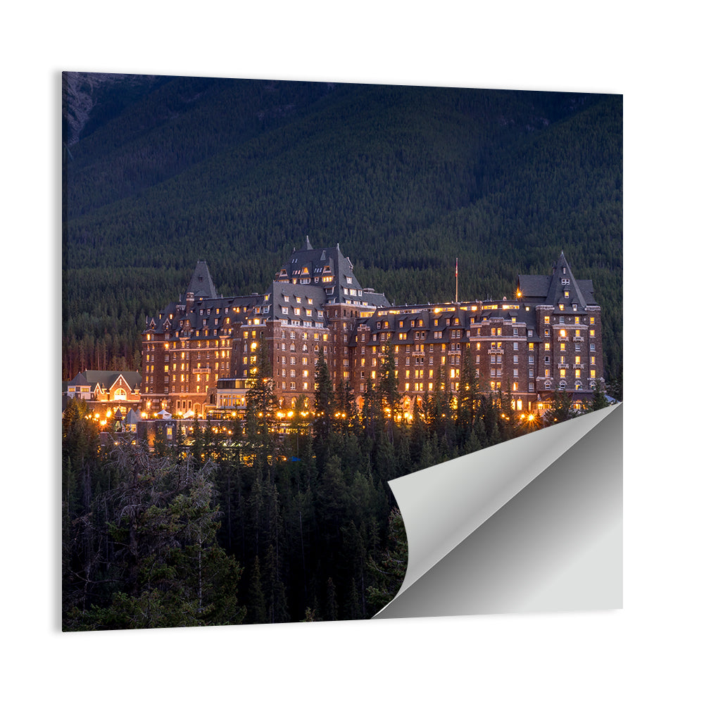 Fairmont Banff Springs at Dusk Wall Art