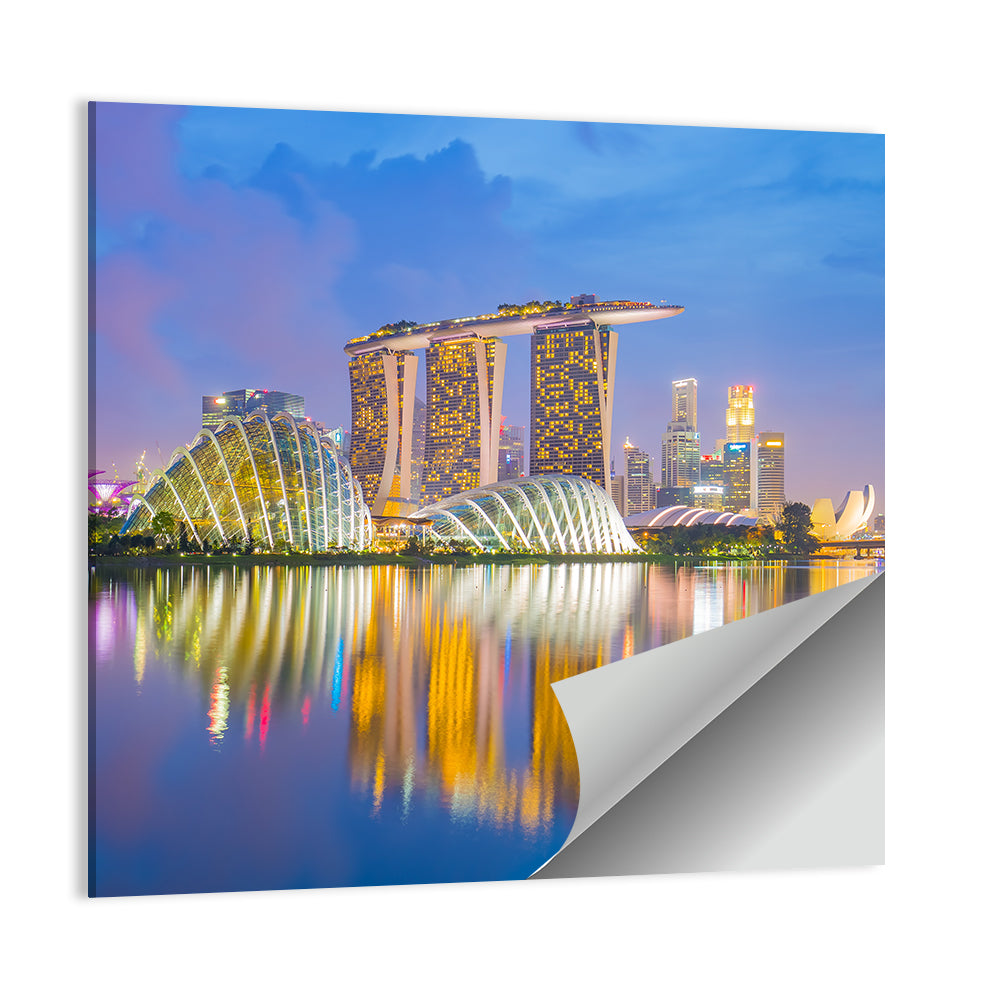 Singapore Skyline at Twilight Wall Art